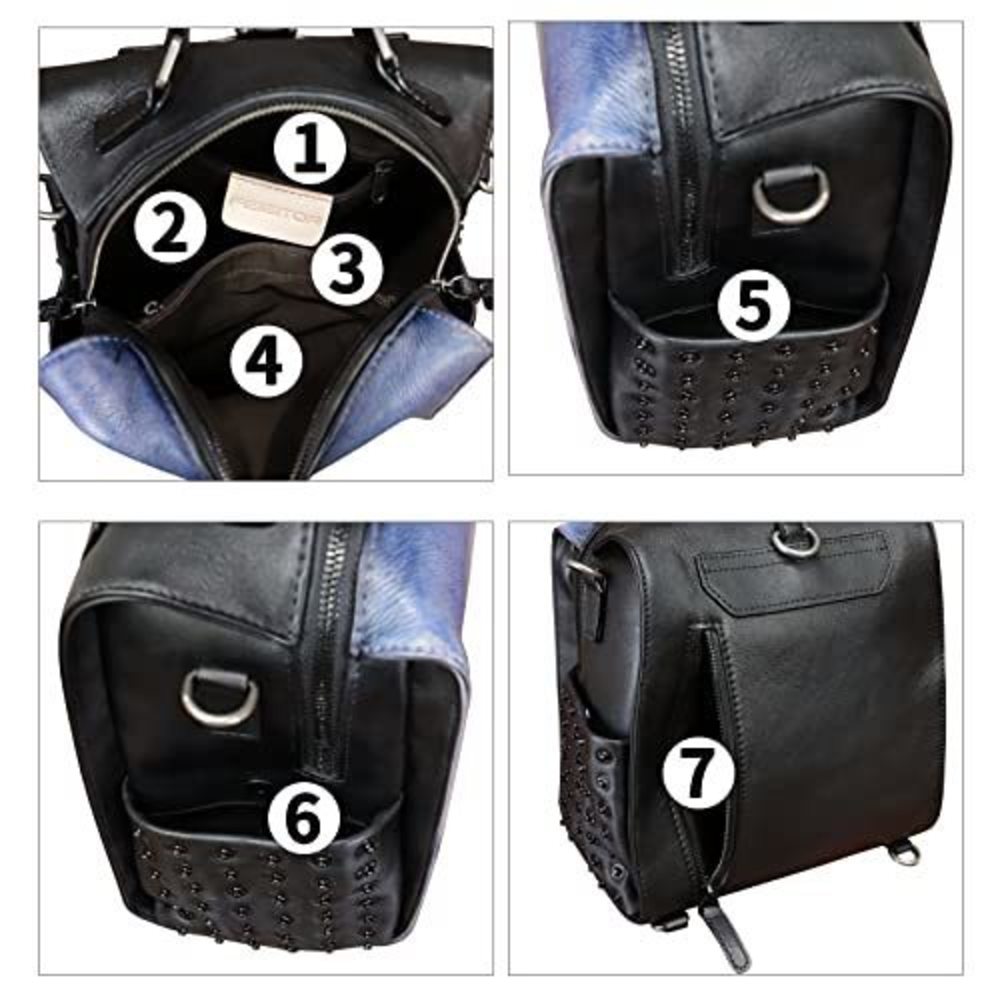 Modern Mkf Crossbody Strap Satchel For – Pu Textured Top Handle Pocketbook – - Picture 5 of 7